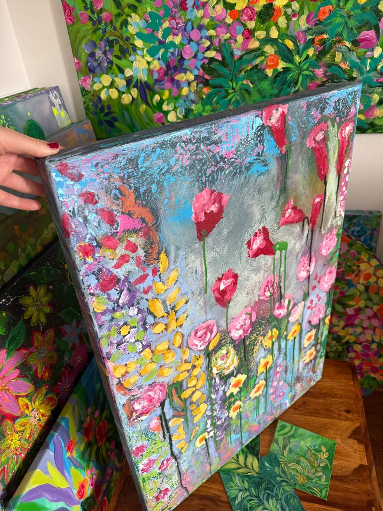 Original Contemporary Floral Painting by Lucia Gazzi