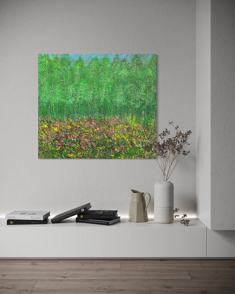 Original Abstract Expressionism Abstract Mixed Media by Lucia Gazzi