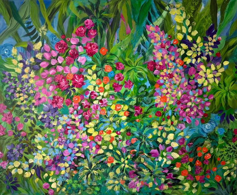 Living Garden Painting by Lucia Gazzi | Saatchi Art