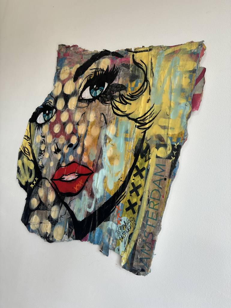 Original Pop Art Women Painting by Jeannette Amsterdam Art