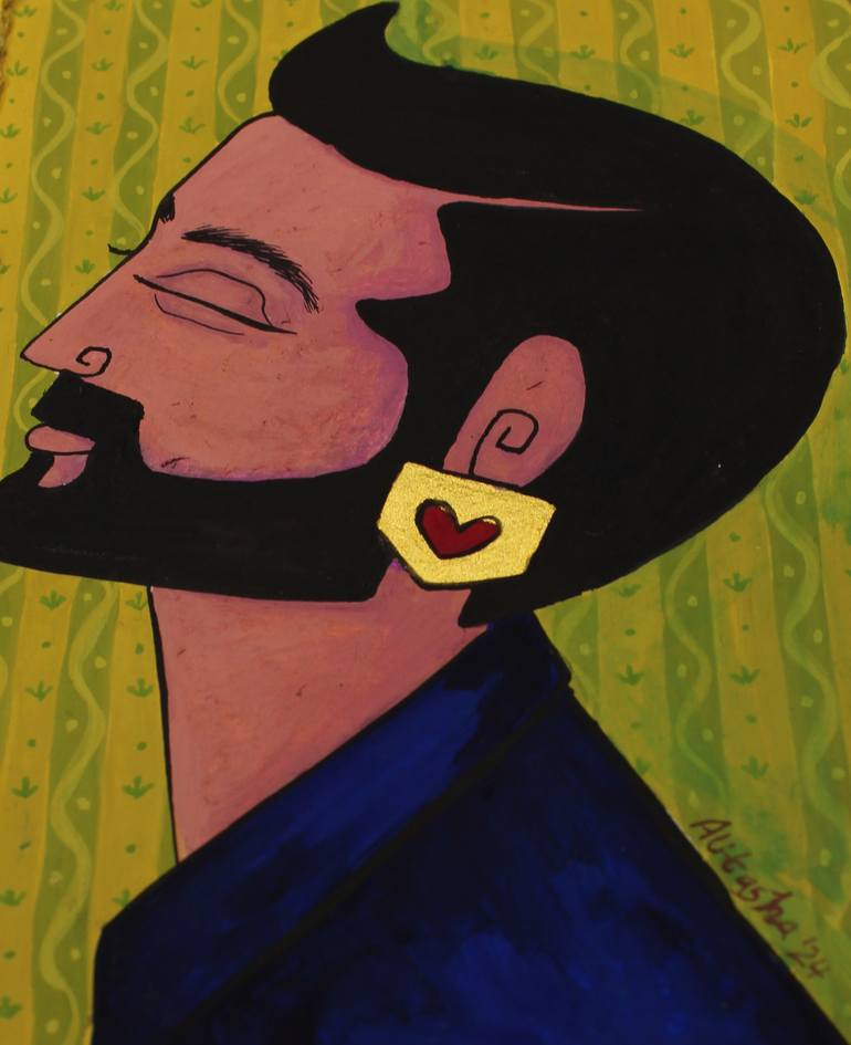 Original Abstract People Mixed Media by Alitasha Ahamad