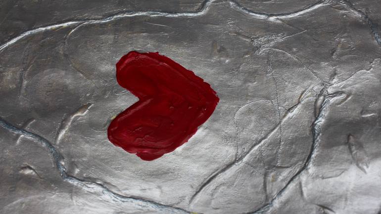 Original Abstract Expressionism Love Painting by Alitasha Ahamad