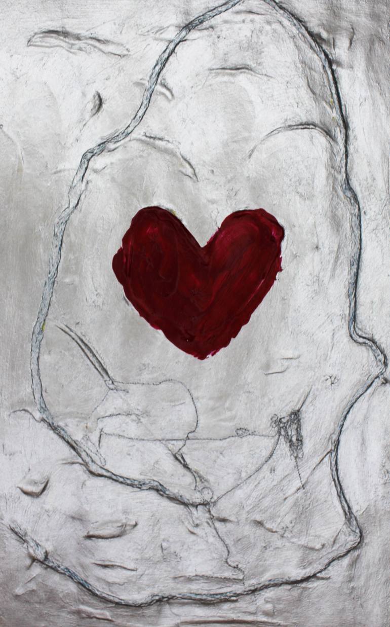 Original Abstract Expressionism Love Painting by Alitasha Ahamad