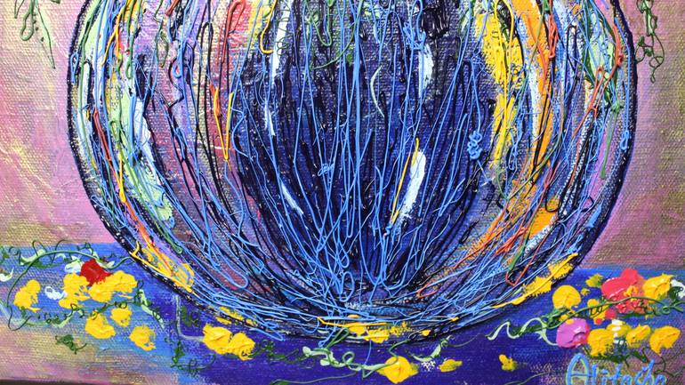 Original Abstract Expressionism Floral Painting by Alitasha Ahamad