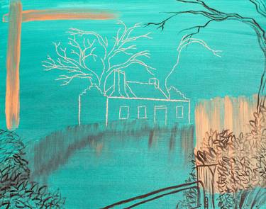 Original Folk Home Mixed Media by Mary Bernadette Callaghan