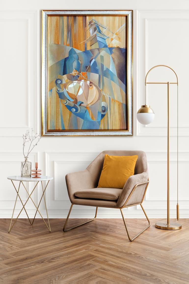 Original Conceptual Abstract Painting by Geru Andreea Teodora