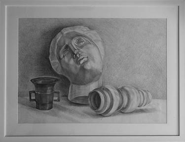 Original Black & White Still Life Drawings by Geru Andreea Teodora