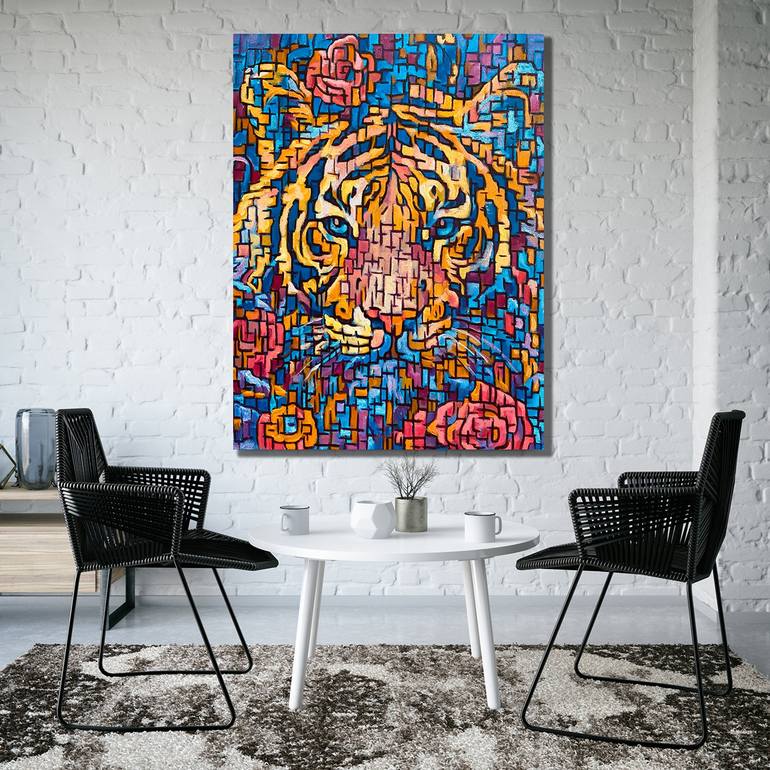 Original Expressionism Animal Painting by Chong Fu