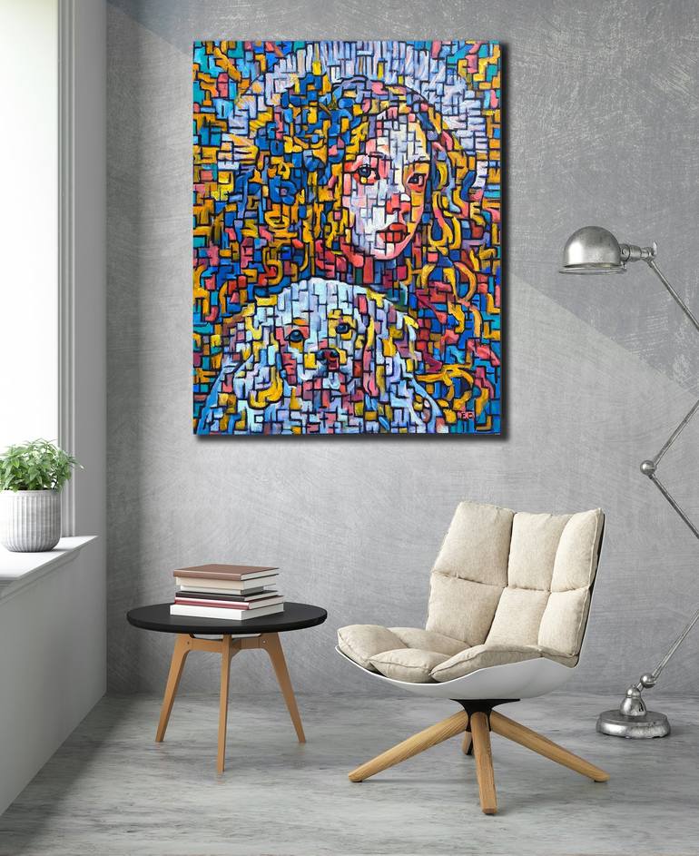 Original Expressionism Love Painting by Chong Fu