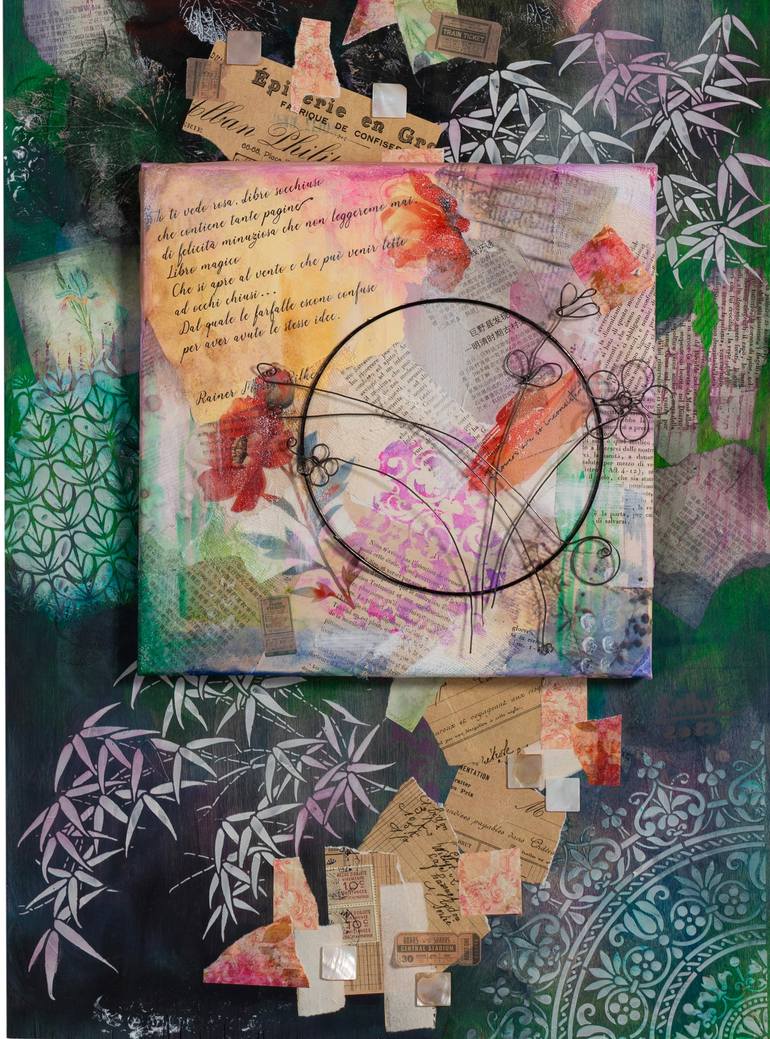 Original Abstract Floral Painting by Rosa Kathy Ruoso