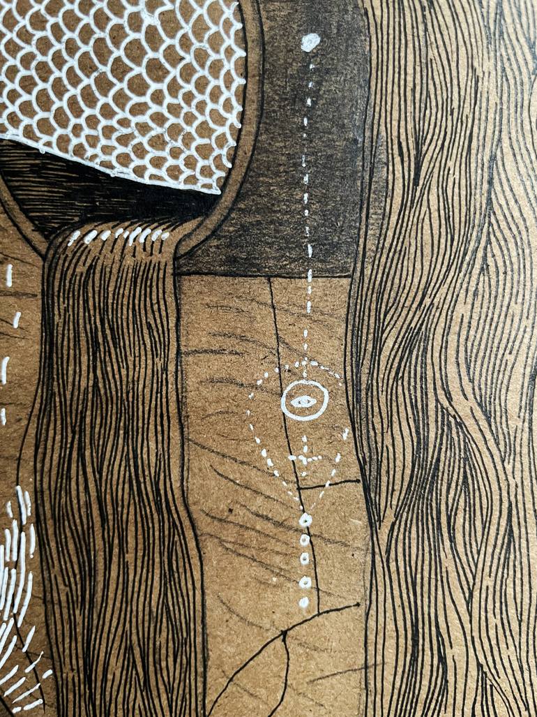 Original Abstract Women Drawing by Natalie Notyag