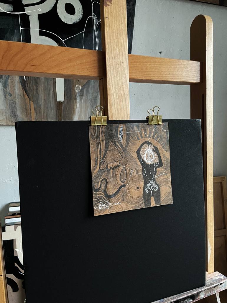 Original Abstract Women Drawing by Natalie Notyag