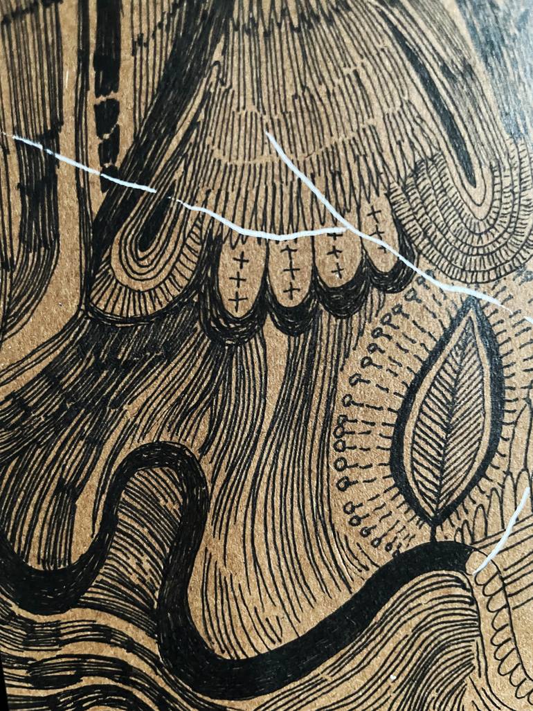 Original Abstract Women Drawing by Natalie Notyag