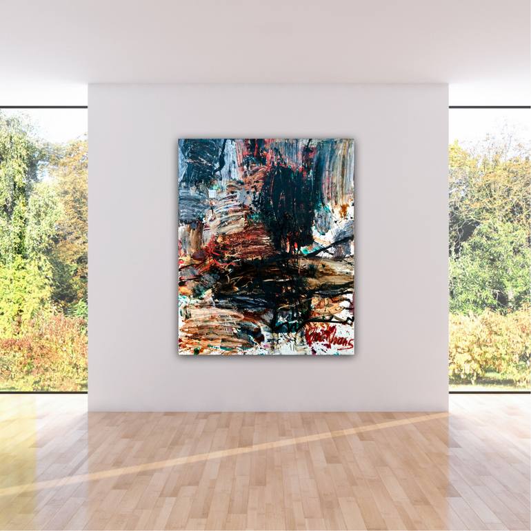Original Abstract Expressionism Abstract Painting by Peter Backhaus