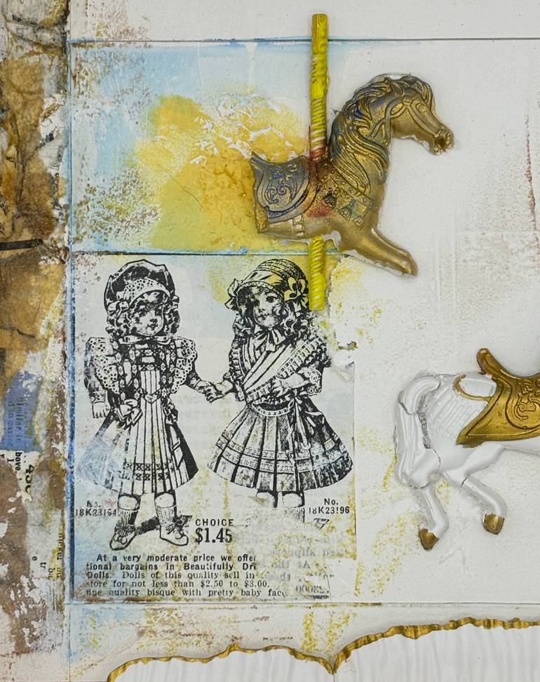 Original Abstract Horse Mixed Media by Ottavia Mchenry