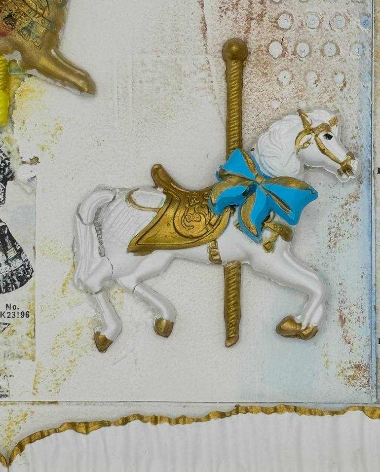 Original Abstract Horse Mixed Media by Ottavia Mchenry