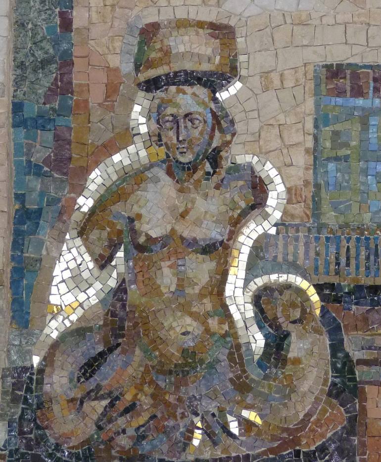 Original Classicism Landscape Mixed Media by Pelagia Mosaic Art