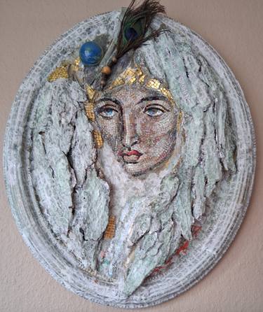 Original Classicism Women Mixed Media by Pelagia Mosaic Art