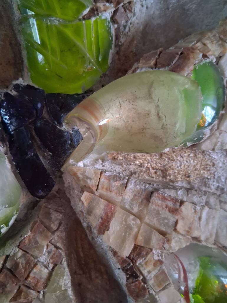 Original Contemporary Botanic Mixed Media by Pelagia Mosaic Art