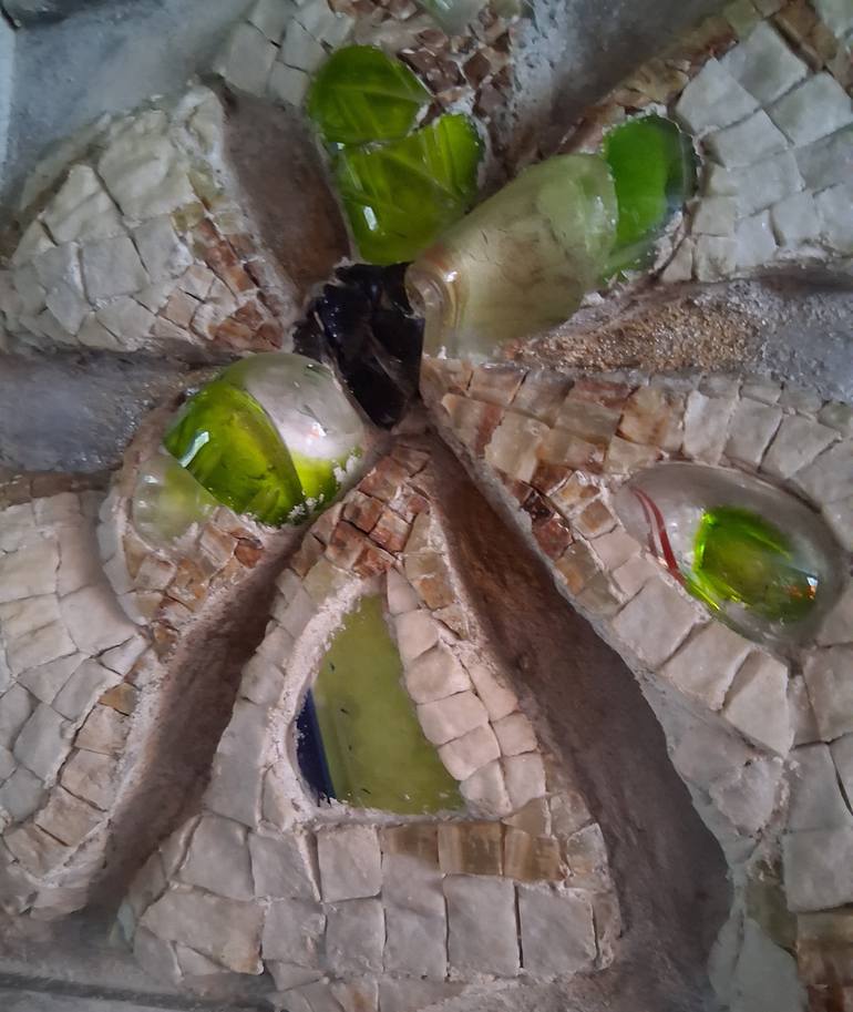 Original Contemporary Botanic Mixed Media by Pelagia Mosaic Art