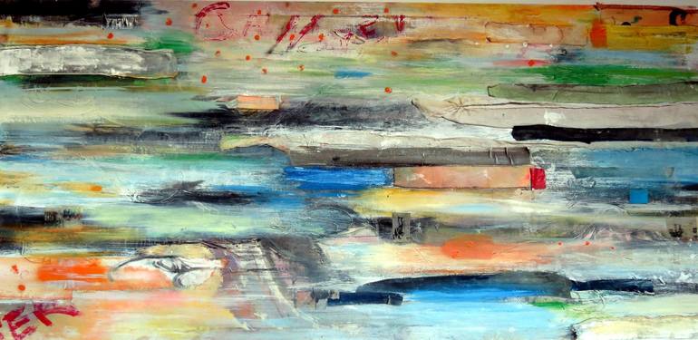 between sky and sea Painting by Anna Corti | Saatchi Art