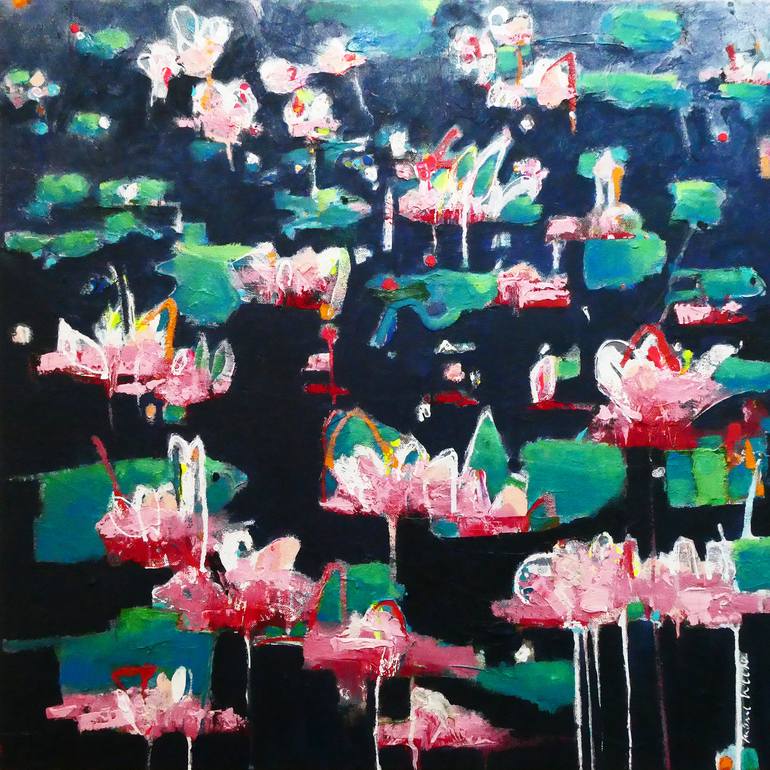 Original Expressionism Floral Painting by Irene Wilkes