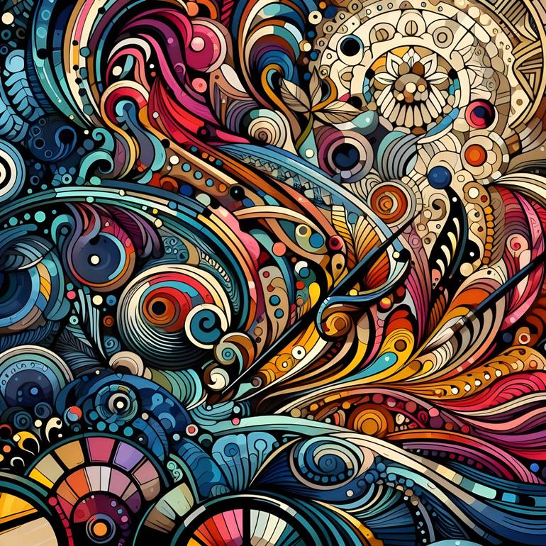 Original Art Deco Abstract Digital by Gran Bacha