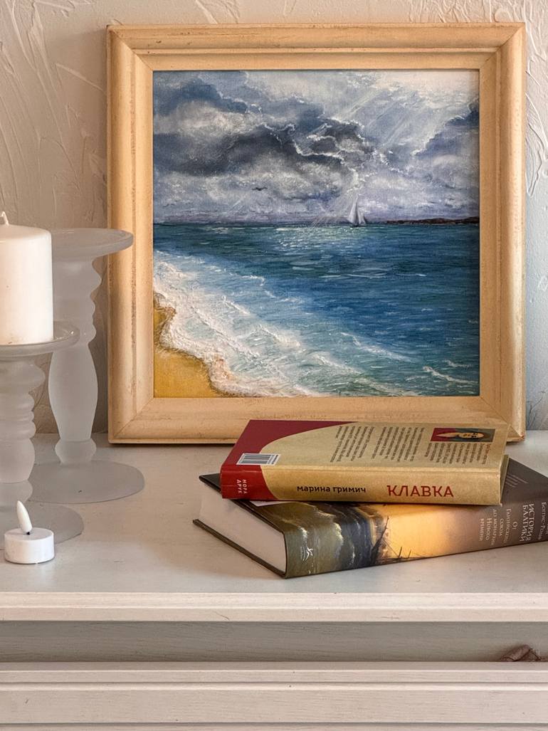 Original Romanticism Seascape Painting by Sofiia Tsvietkova