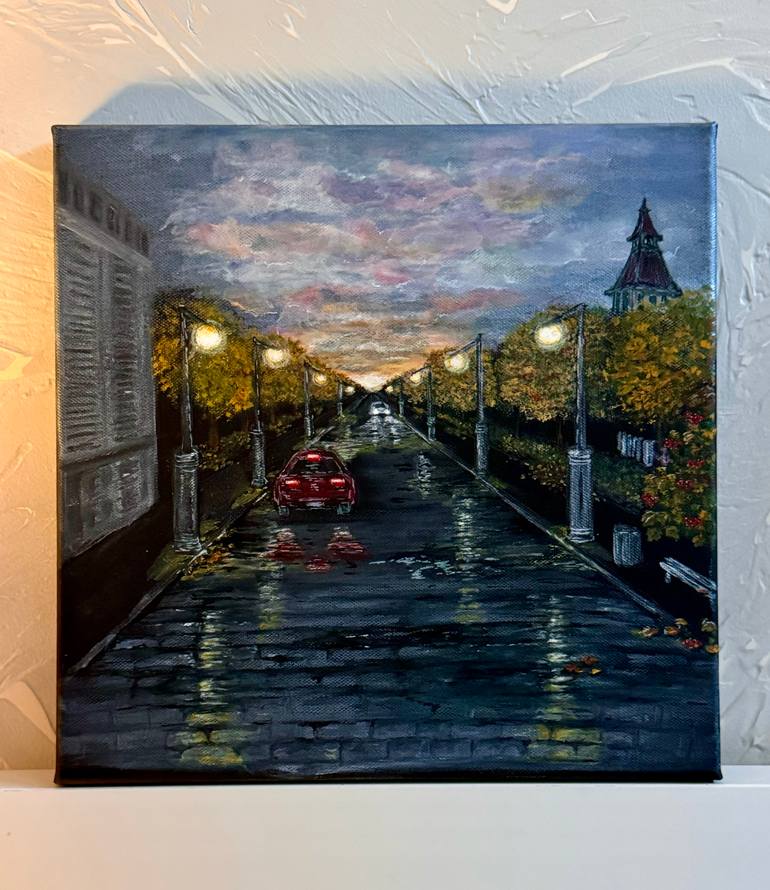 Original Romanticism Cities Painting by Sofiia Tsvietkova