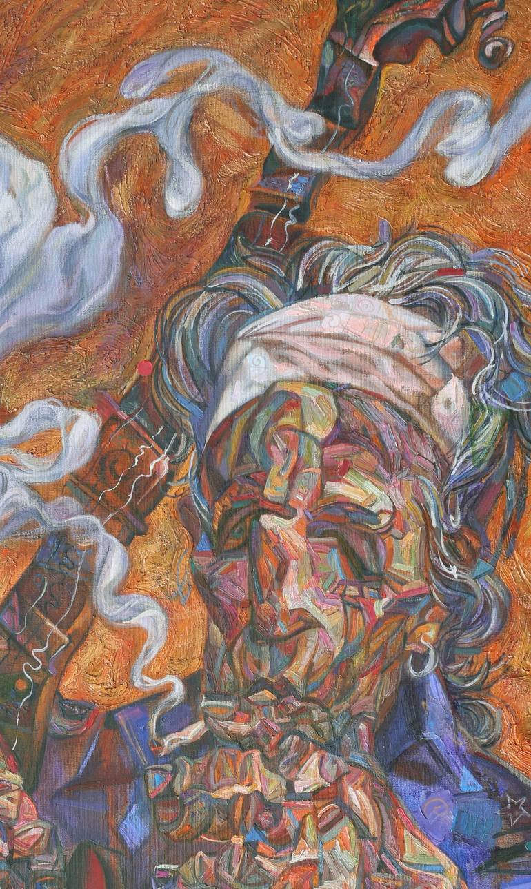 Original Abstract Expressionism Pop Culture/Celebrity Painting by Roman Nogin