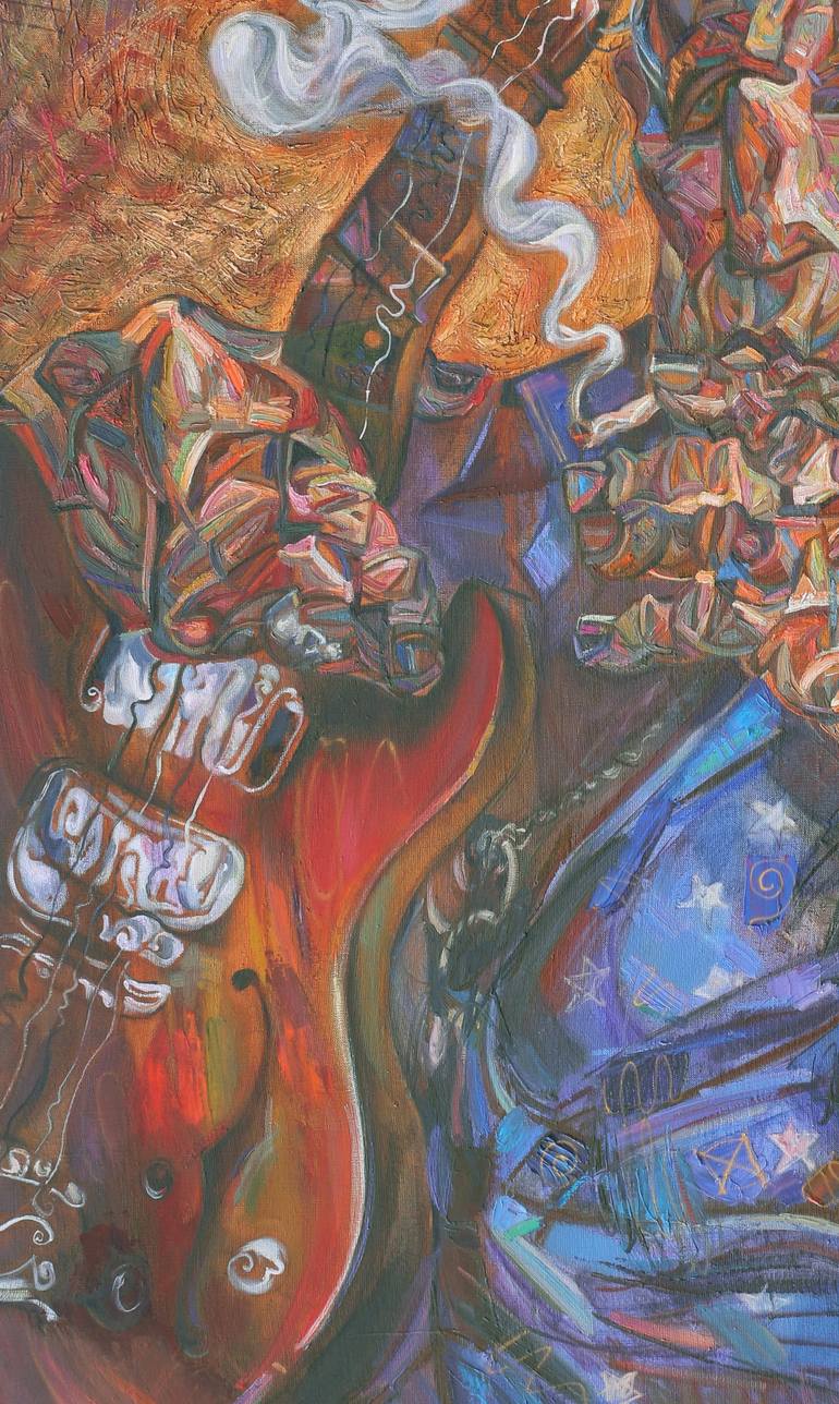 Original Abstract Expressionism Pop Culture/Celebrity Painting by Roman Nogin