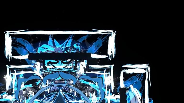 Original Abstract Geometric Digital by Daniel Ginzburg