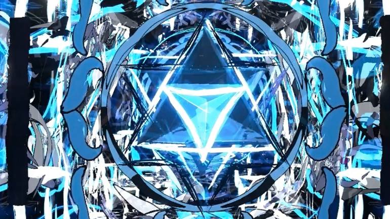 Original Abstract Geometric Digital by Daniel Ginzburg