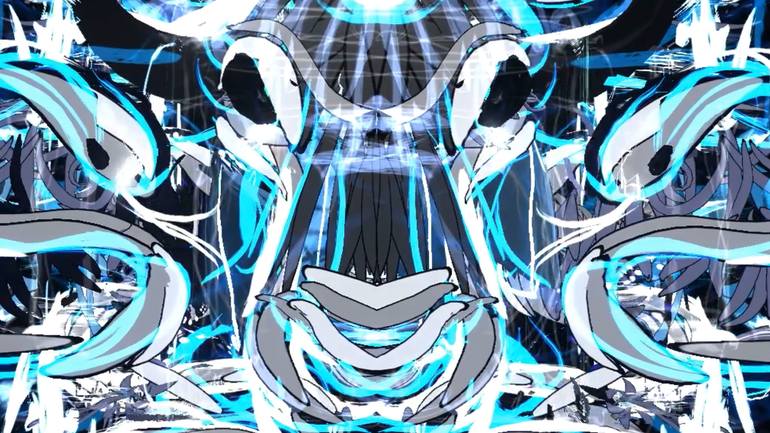 Original Abstract Geometric Digital by Daniel Ginzburg