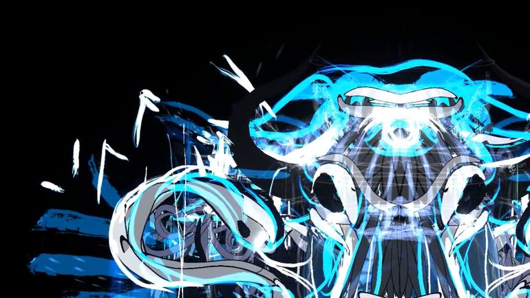 Original Abstract Geometric Digital by Daniel Ginzburg
