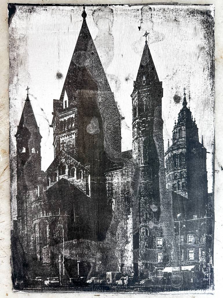 Original Abstract Architecture Printmaking by Keith Thompson