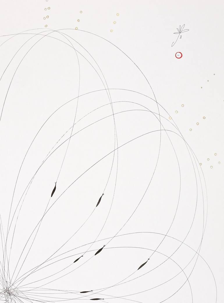 Original Minimalism Abstract Drawing by justine lotus