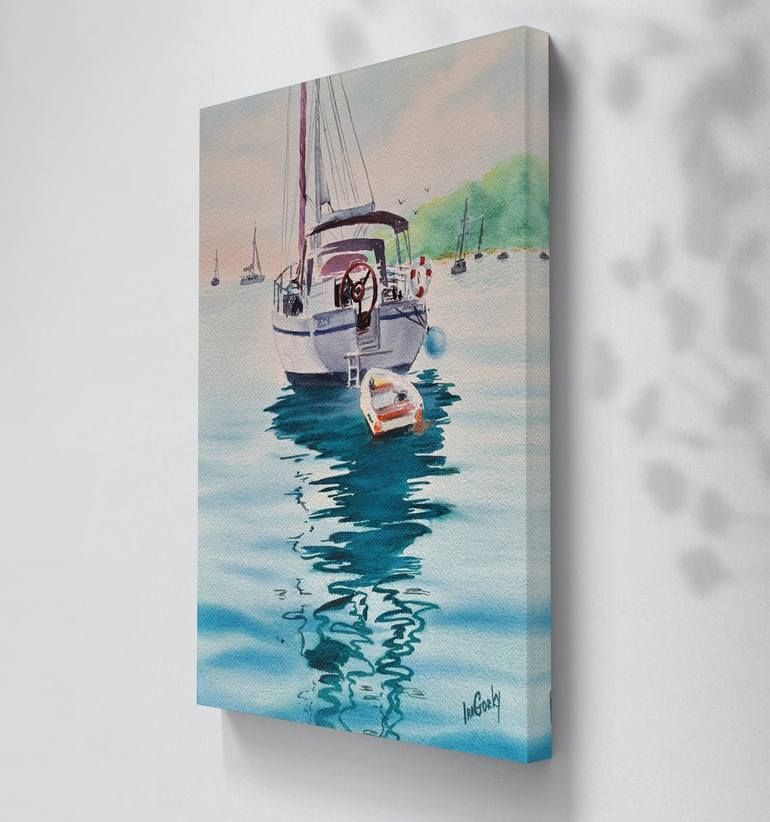 Original Contemporary Boat Painting by Ira Gorky