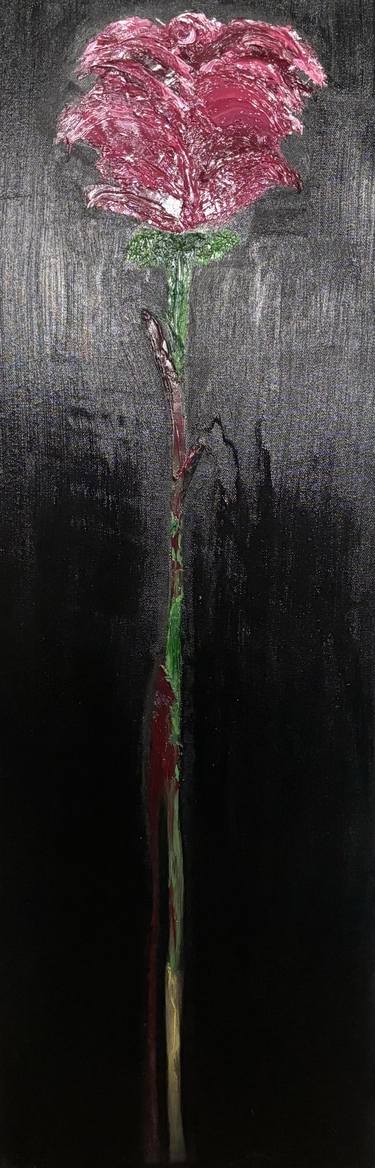Original Expressionism Floral Painting by Andrew Ray