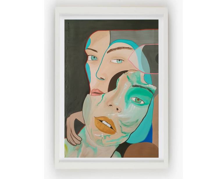 Original Art Deco Abstract Painting by Kaoutar Boushabi