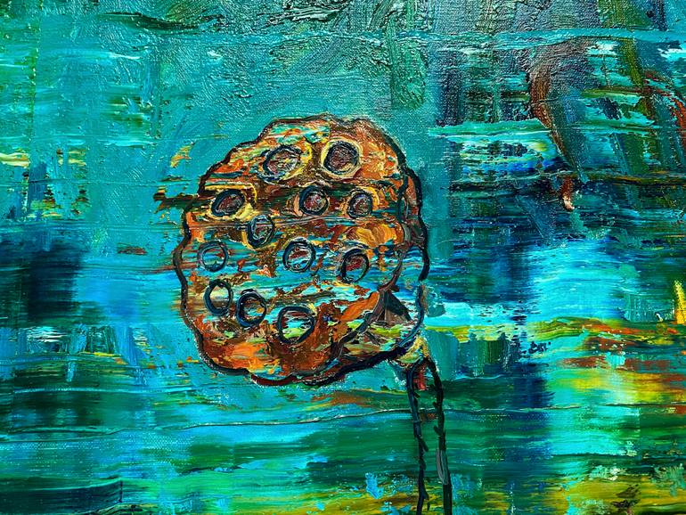 Original Expressionism Floral Painting by Ling Chen