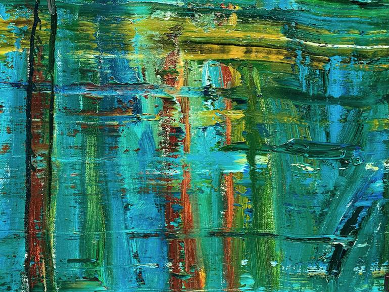 Original Expressionism Floral Painting by Ling Chen