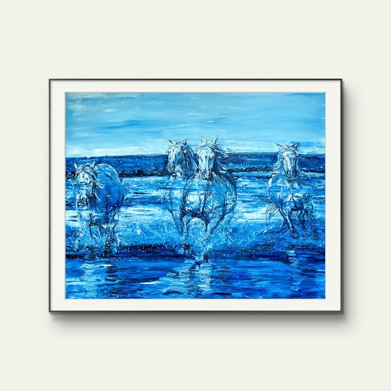 Original Expressionism Animal Painting by Ling Chen