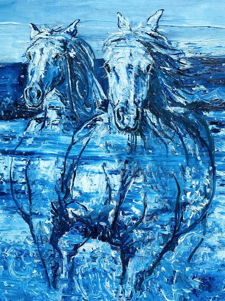 Original Expressionism Animal Painting by Ling Chen