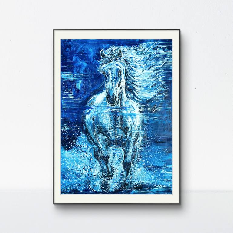Original Expressionism Animal Painting by Ling Chen