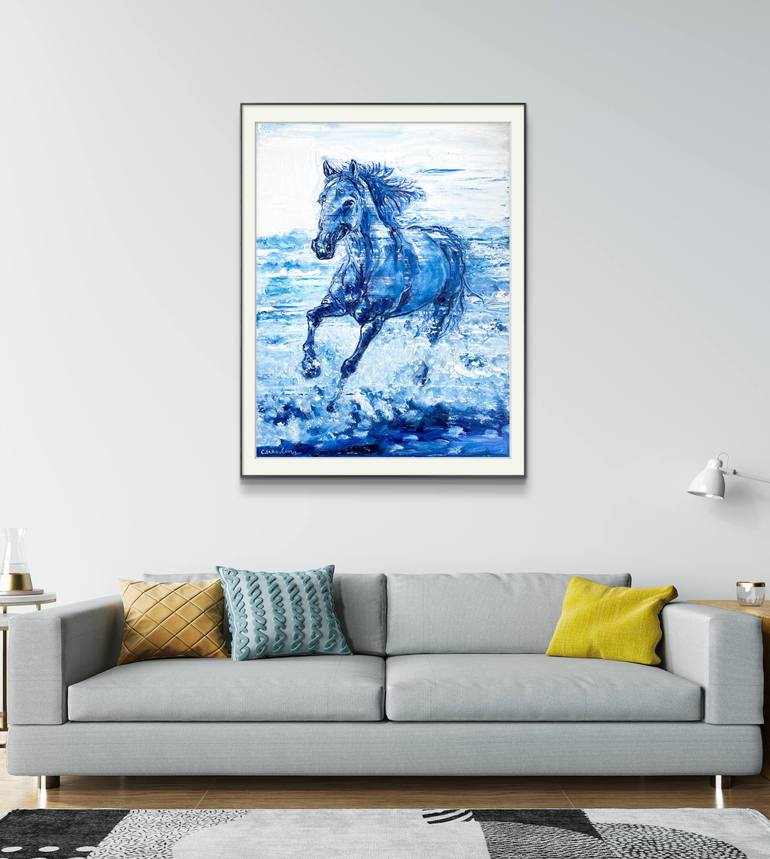 Original Expressionism Animal Painting by Ling Chen