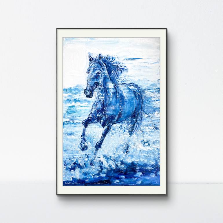 Original Expressionism Animal Painting by Ling Chen