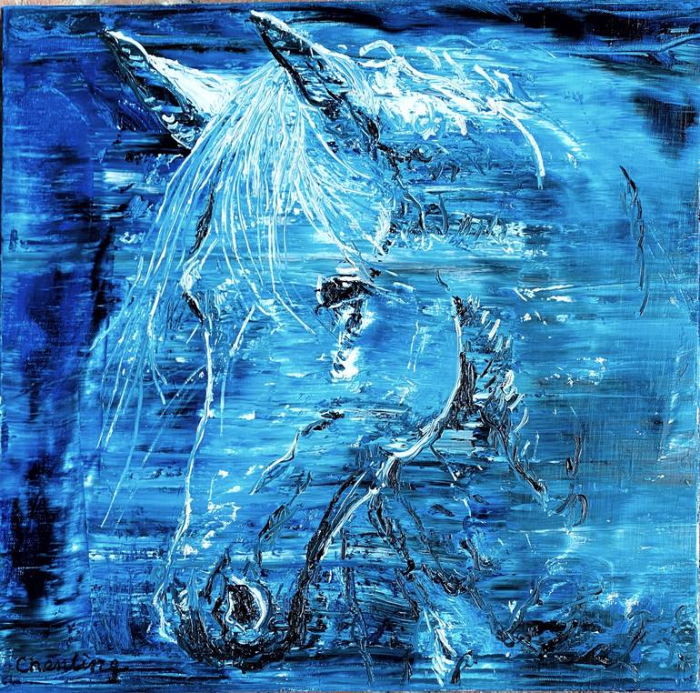 Original Expressionism Animal Paintings by Ling Chen