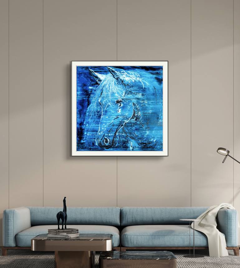 Original Expressionism Animal Painting by Ling Chen