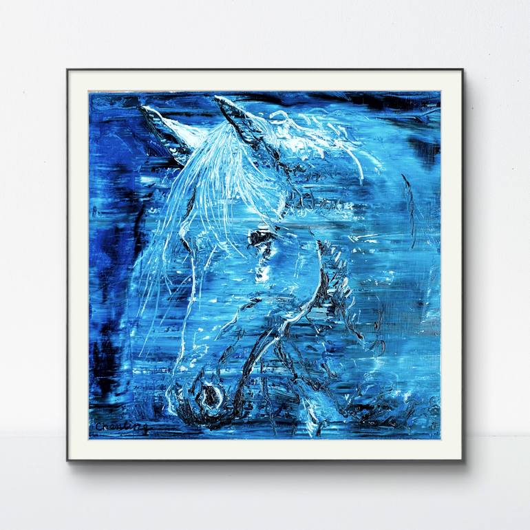 Original Expressionism Animal Painting by Ling Chen